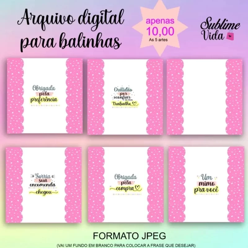Balinhas Mimos para Clientes, arquivo digital - Imagem 2