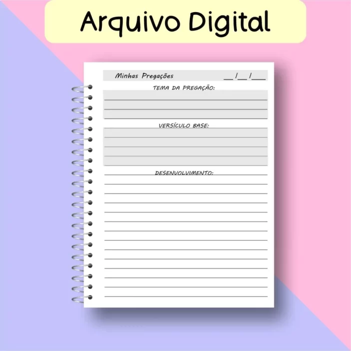 Caderno de Pregação Masculino Arquivo Digital - Image 3