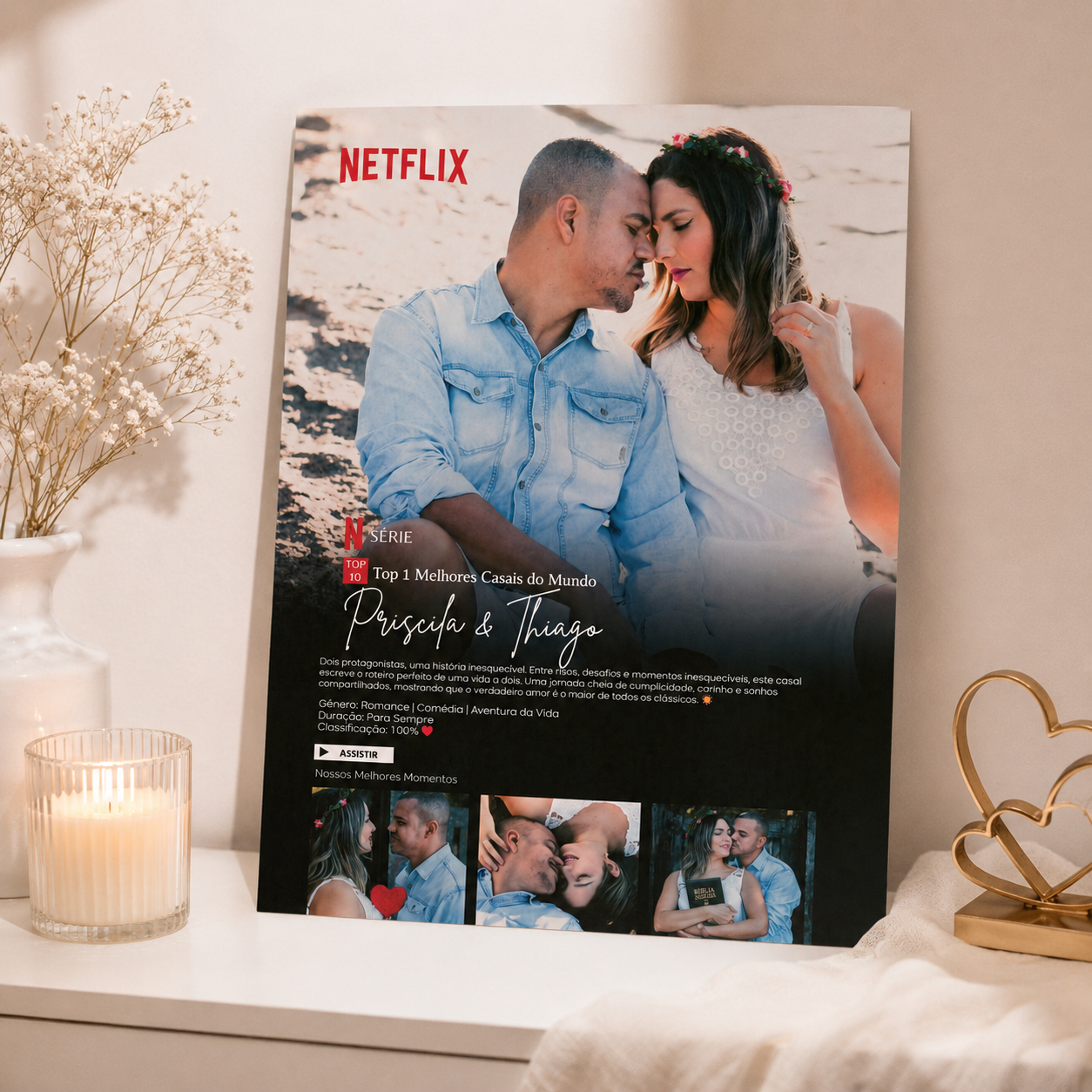 Arte para plaquinha: Netflix casal ( arquivo digital)