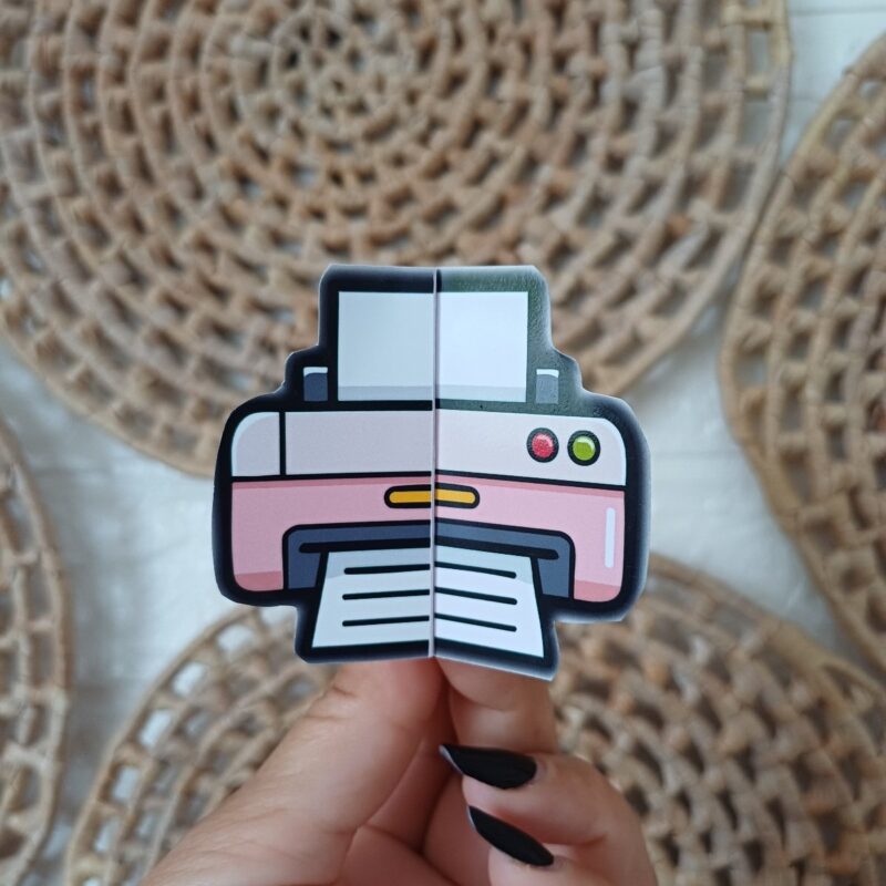 cartão para retrovisor modelo impressora