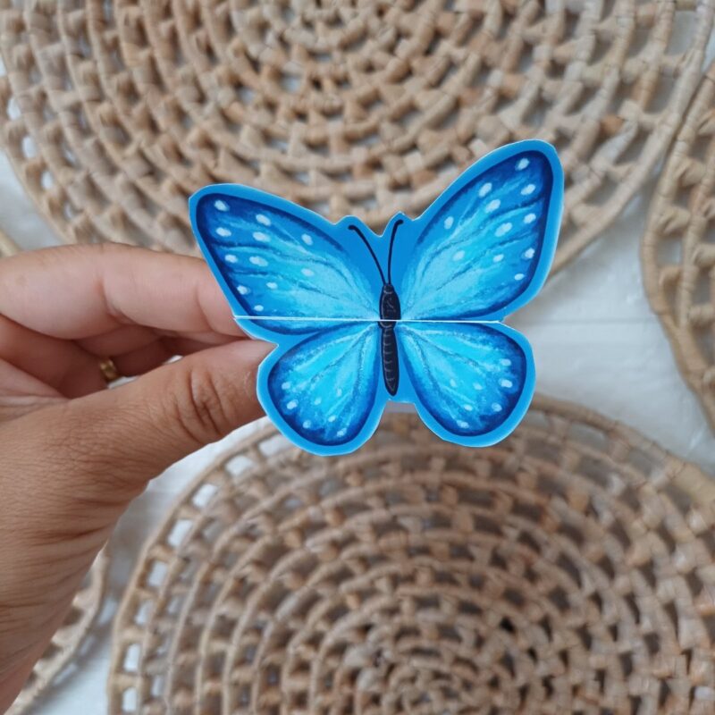 cartão para retrovisor modelo borboleta azul