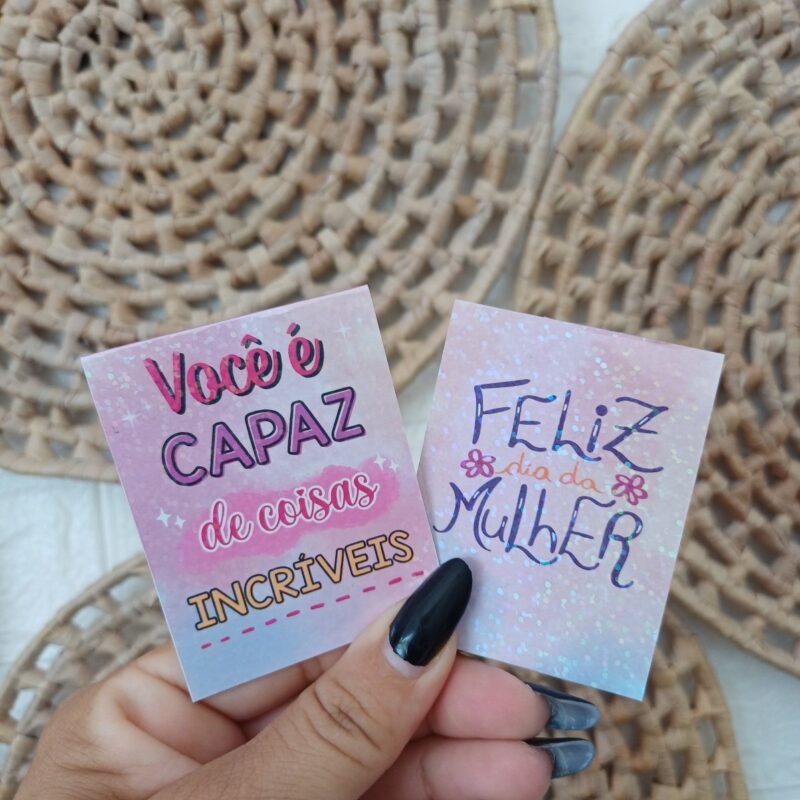 marca página magnético tema dia da mulher( arquivo digital)