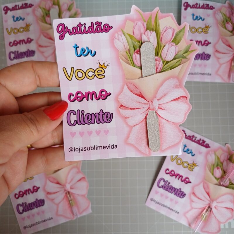 cartão buque de flores : gratidão ter você como cliente ( arquivo digital)