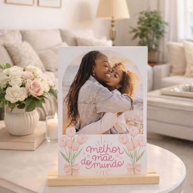 Arte placa melhor mãe do mundo( arquivo digital)