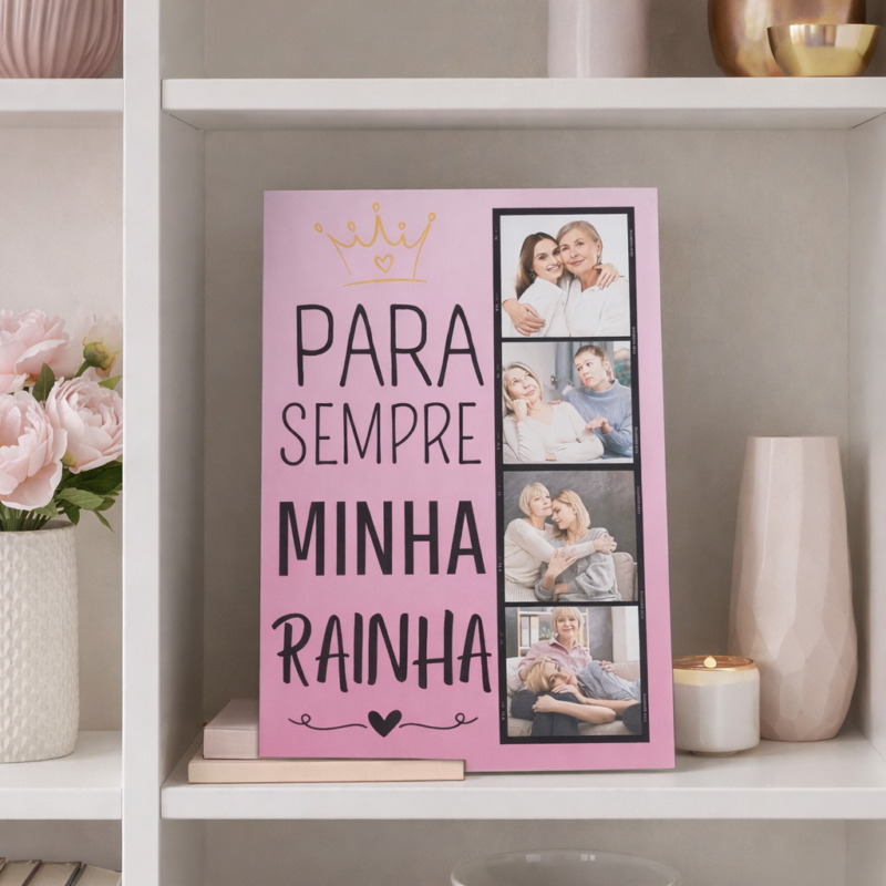 Arte placa para sempre minha rainha ( arquivo digital)