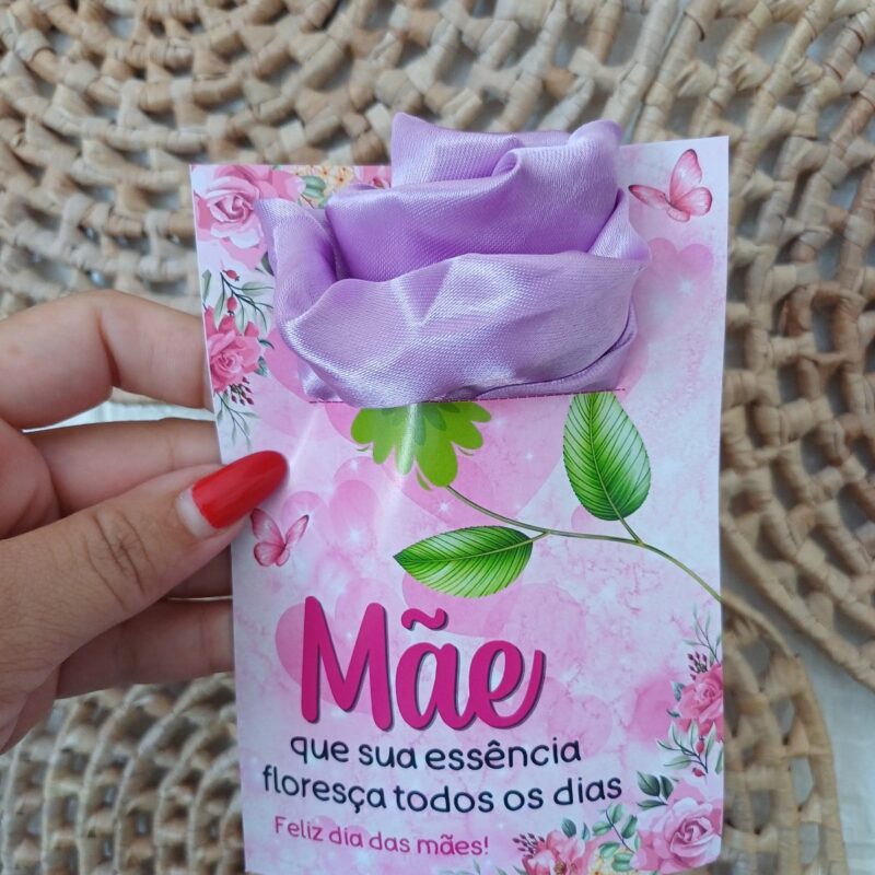 cartão porta touca de cetim dia das mães( arquivo digital)