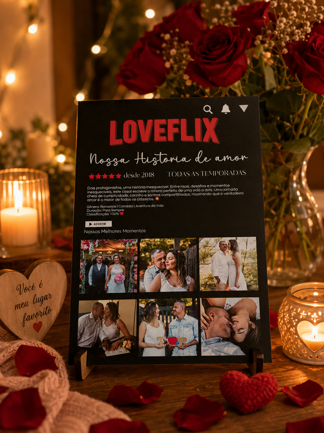 Arte placa loveflix ( arquivo digital)